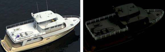 Окрашивание яхт и катеров светящейся краской