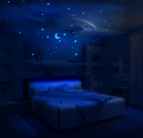 Звездное небо светящимися красками